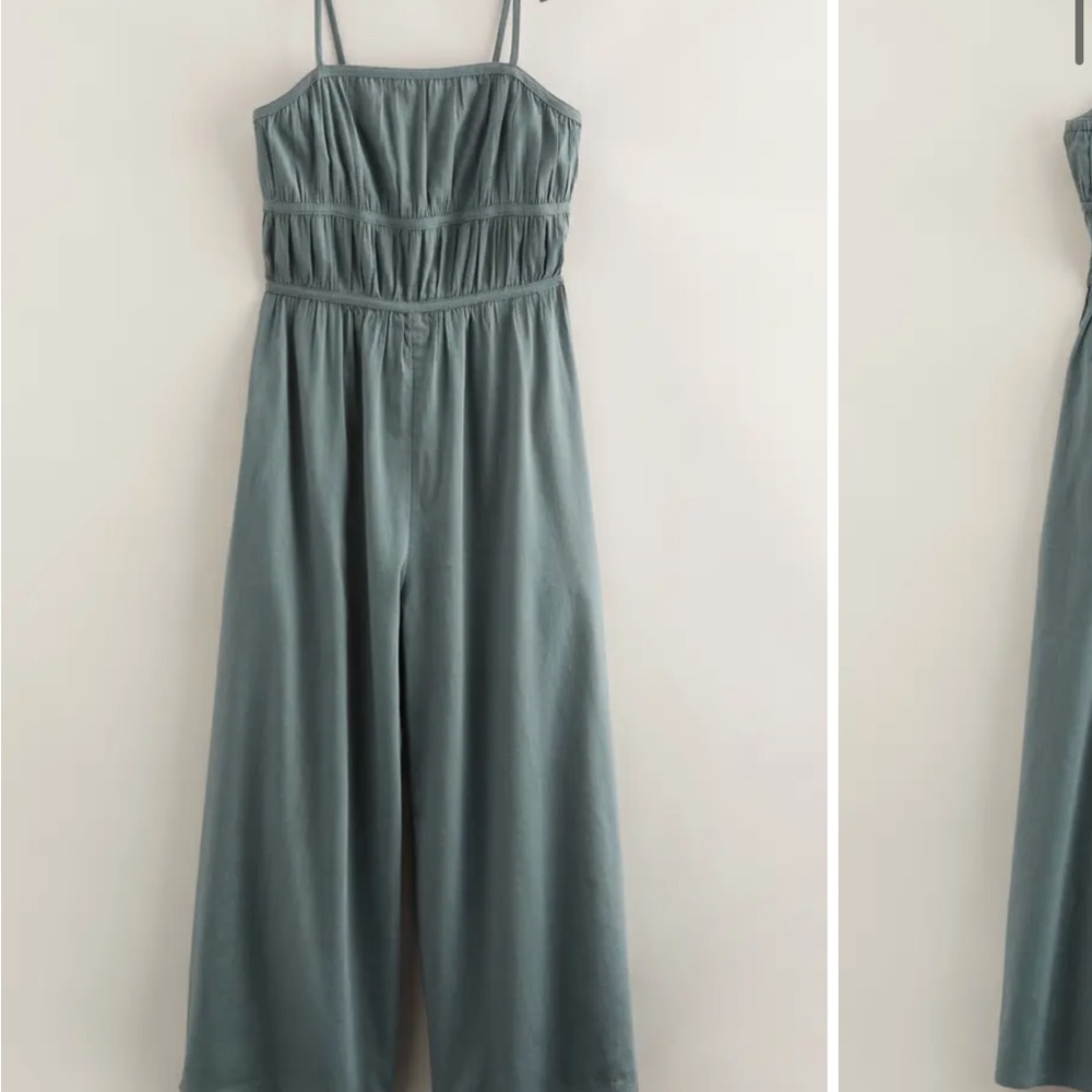 Treasure & Bond Girls Small Green Balsam Jumpsuit